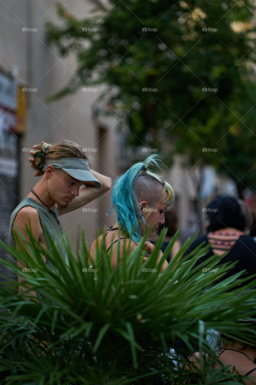 Blue-Green portrait 