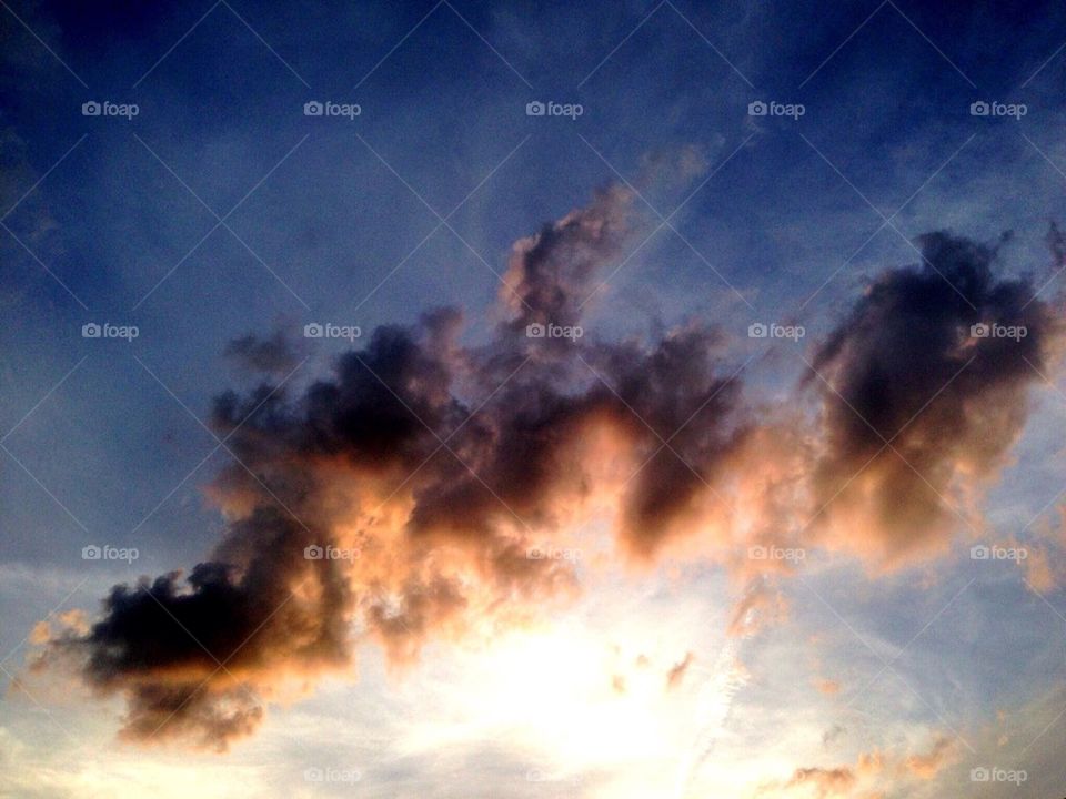 Contrasts of dark clouds and sunlight