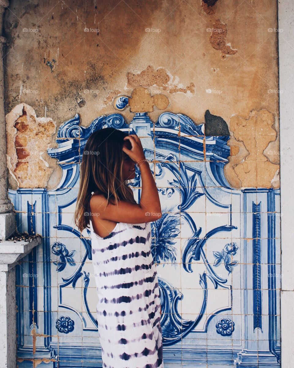 Tiles of an old house. Palácio da comenda