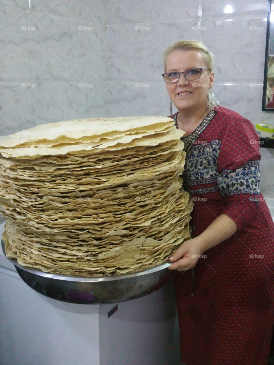 Brot Nan gebacken heute in Erbil Iraq