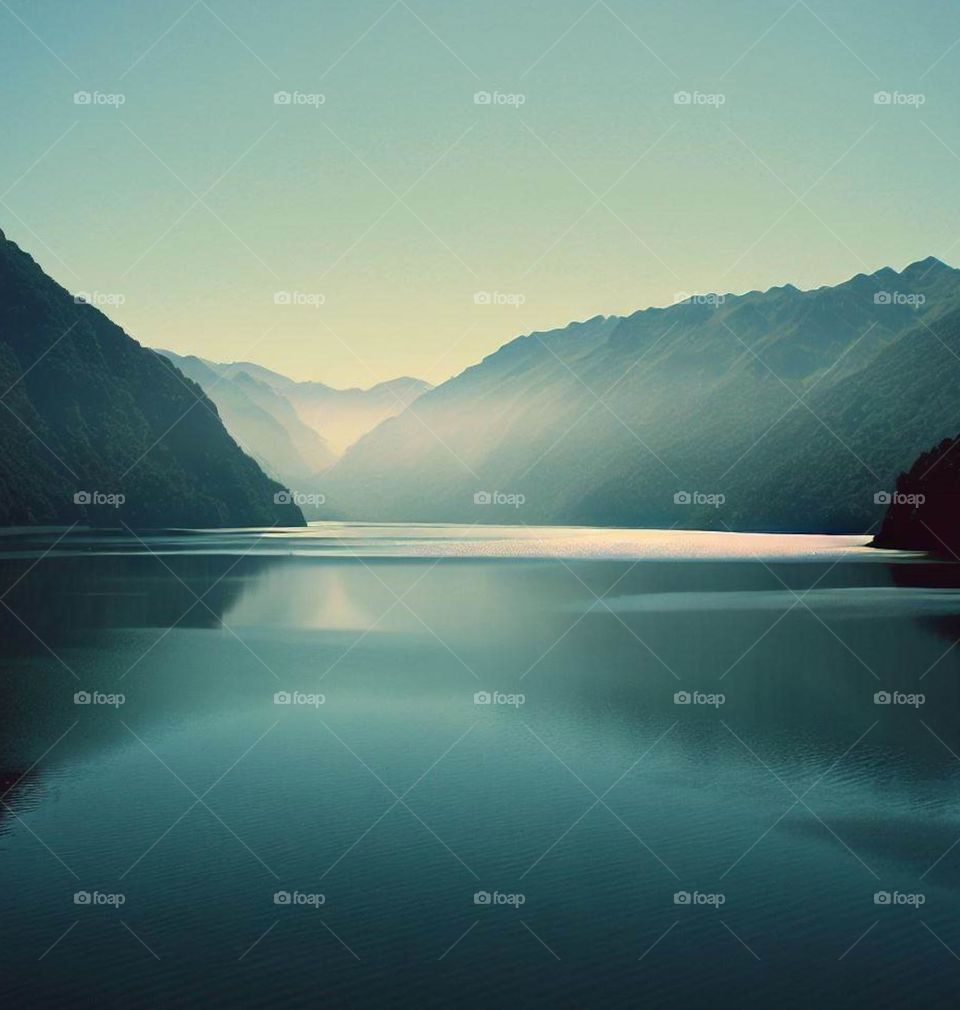 Mountains and lakes in one beautiful landscape 