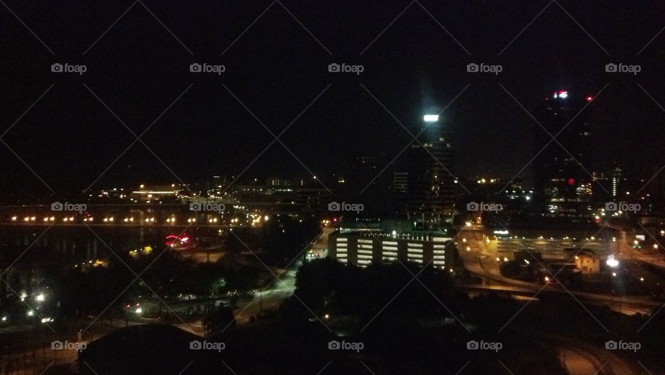 Knoxville, Tennessee. 2014, cityscape at night