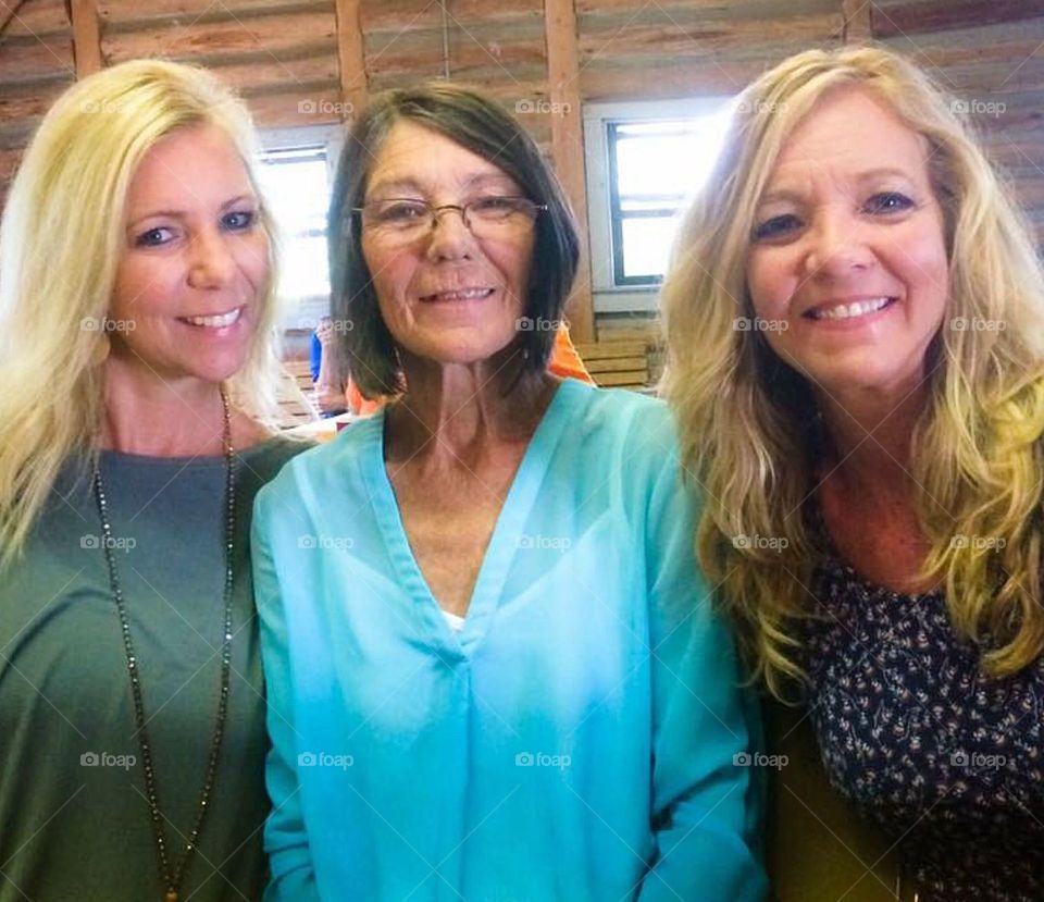 Portrait of three happy woman