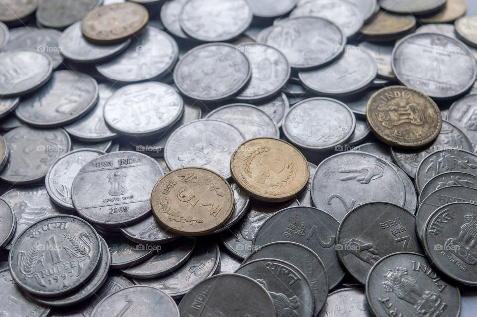 Indian currency of different denominations. Can be used as background.