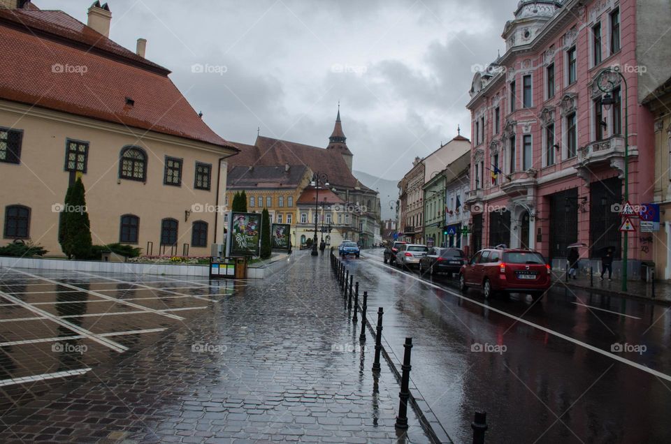 Cars in Rainy Day