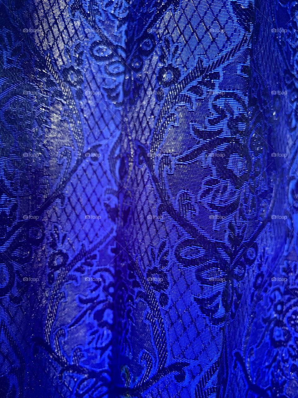 the blue curtain