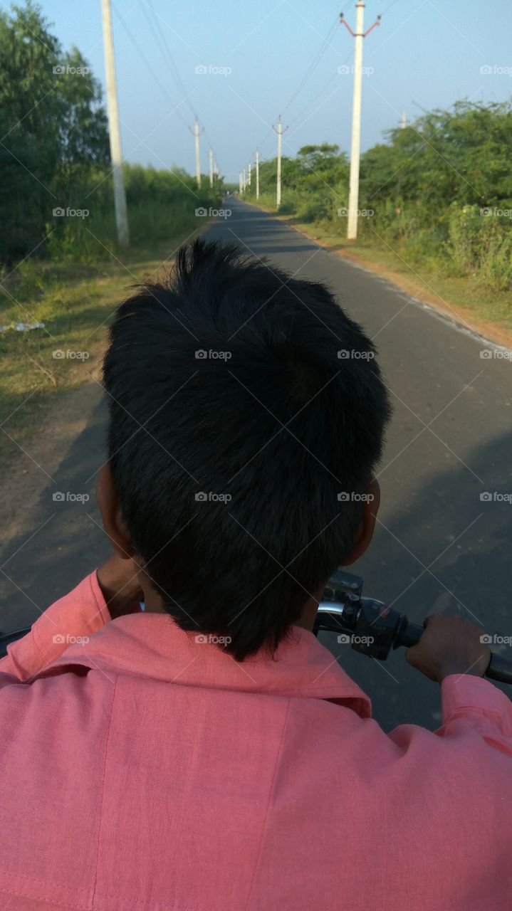 In front of scenarios