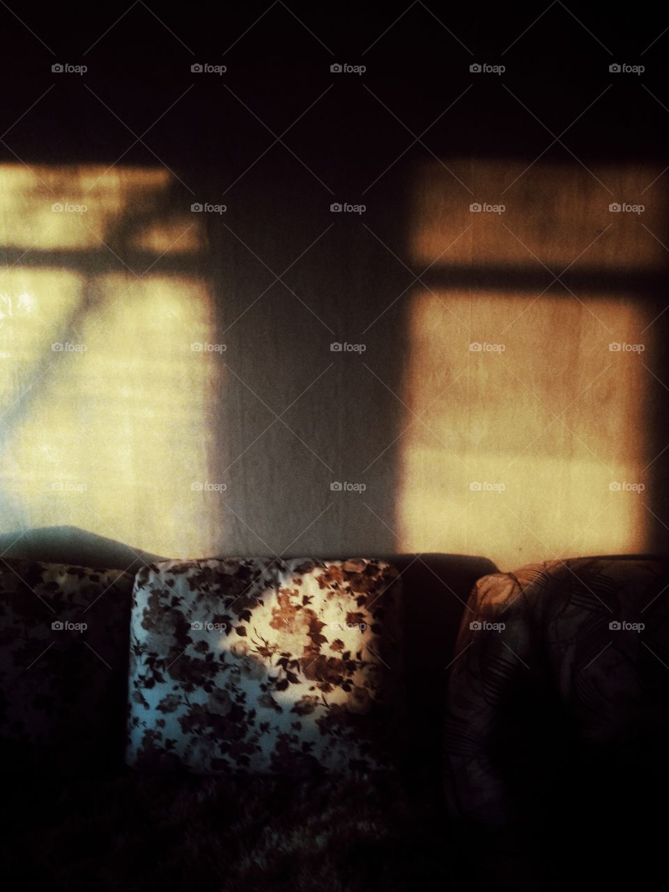 sunset. sunny. shadow. window.