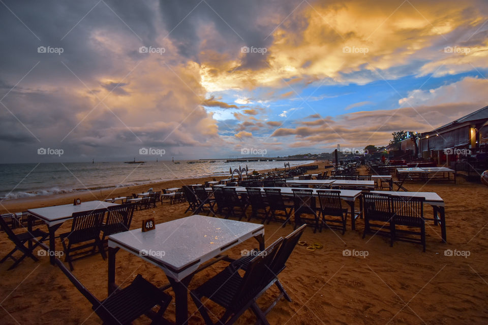 beachside restaurant and enjoy the sunset time