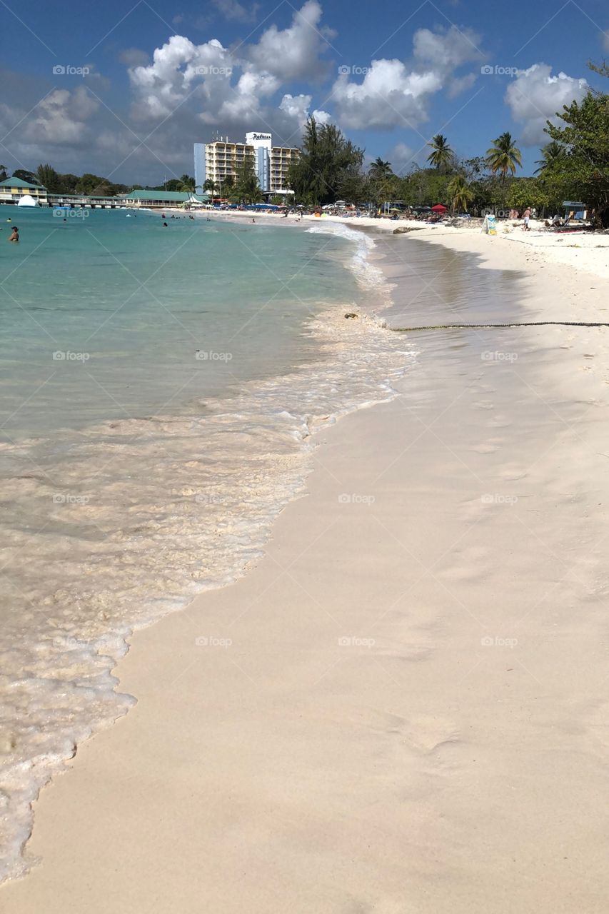 Barbados white sand beaches. 