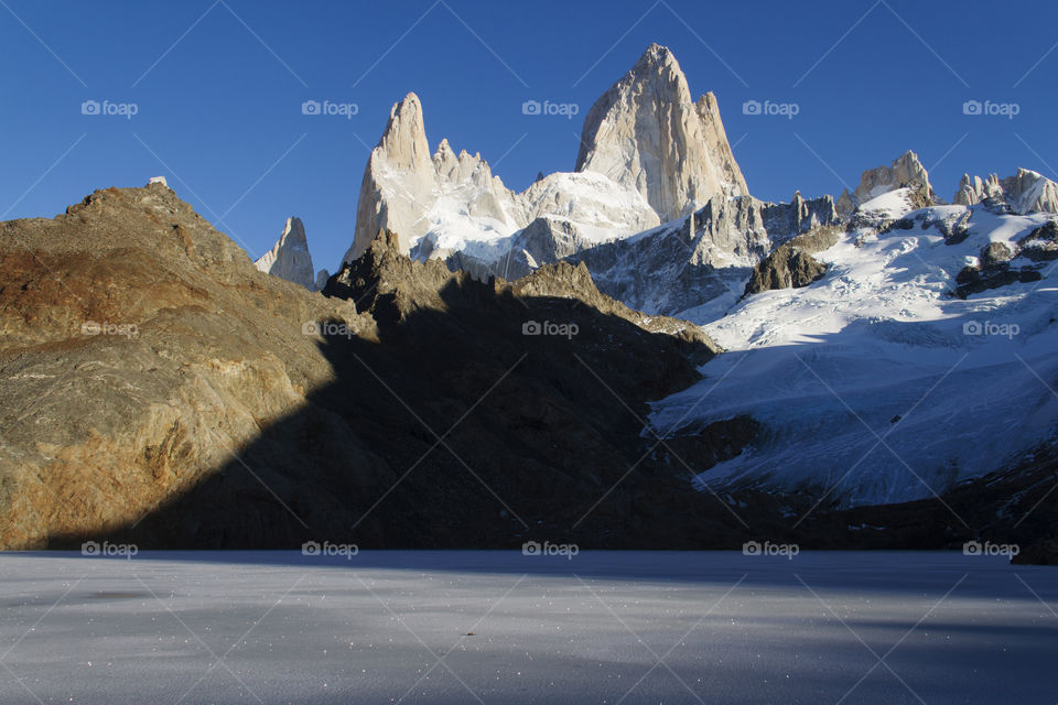 Mountain Fitz Roy in Patagonia Argentina.