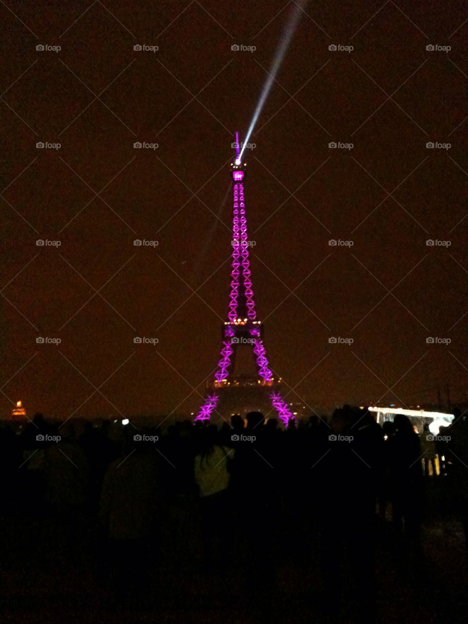 Eiffel tower in purple