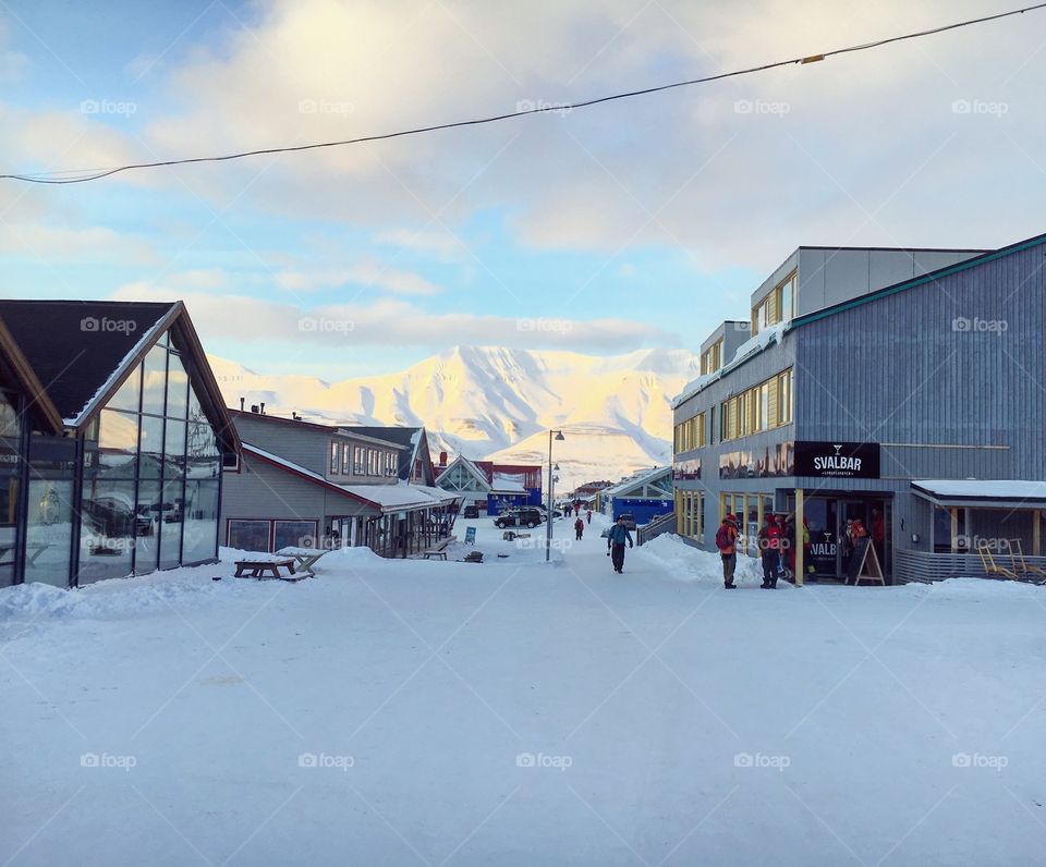 Longyearbyen in Svalbard, the high Arctic 