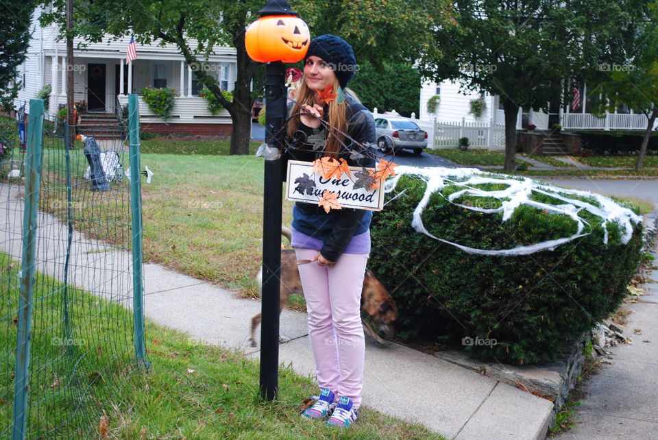 Halloween decoration in Providence, Rhode Island