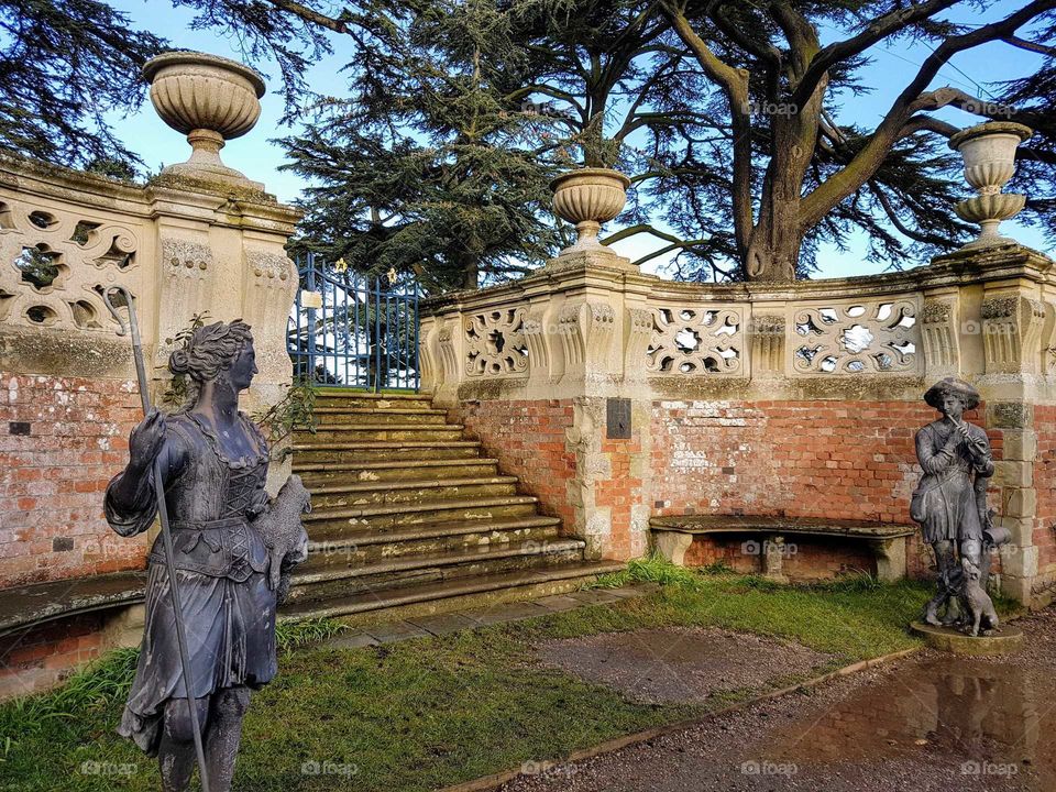 Landscape architecture with Statues