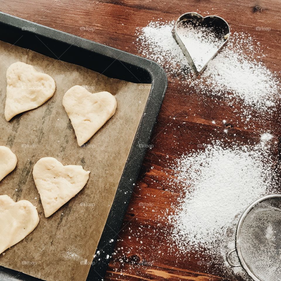 Baking cookies for Christmas 